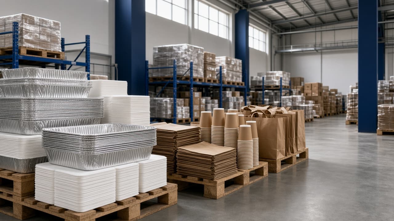 SupplyLine Dallas distribution floor with staged foodservice cases